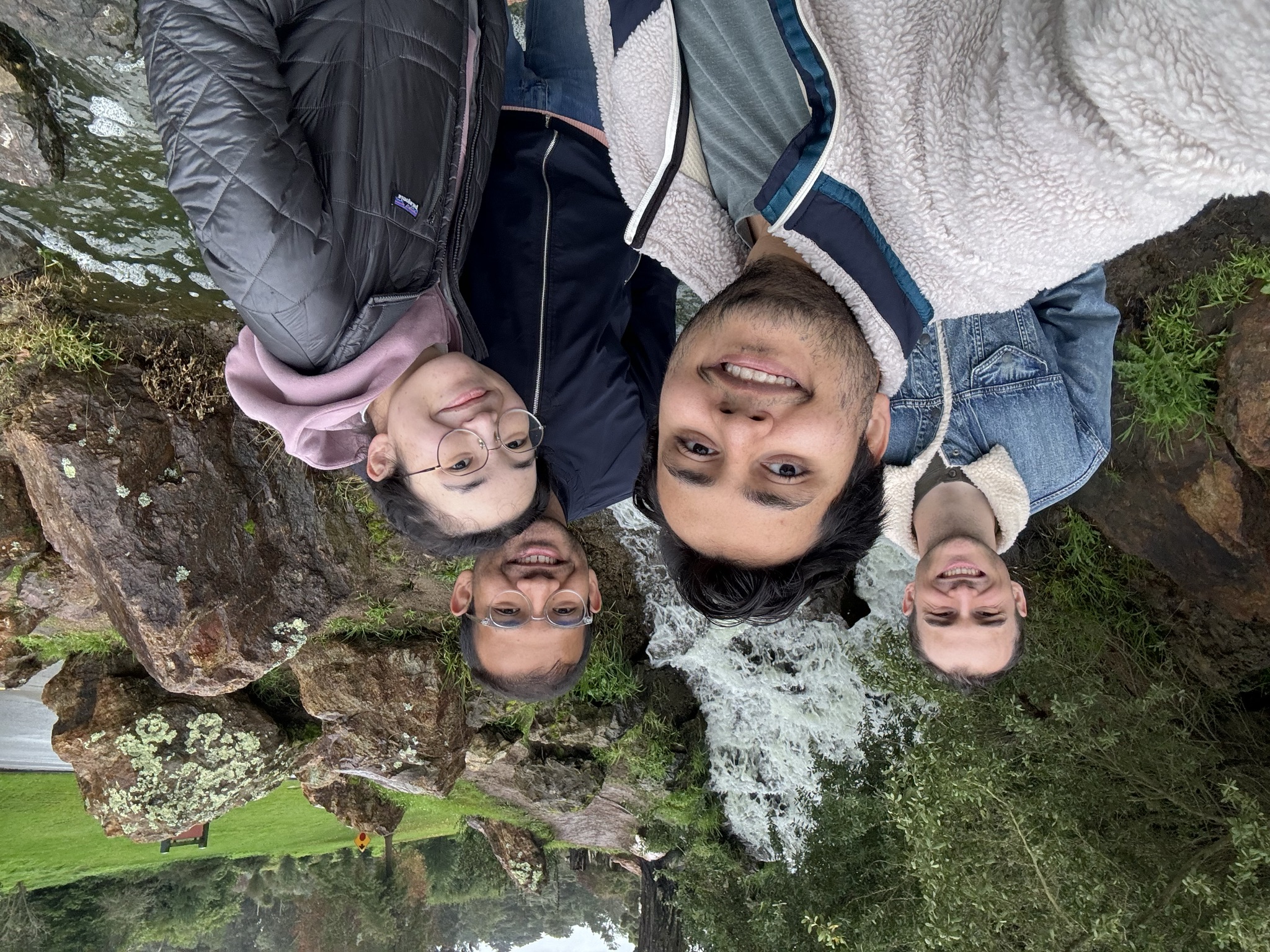 Bettina and Ajay with friends in Golden Gate Park, San Francisco